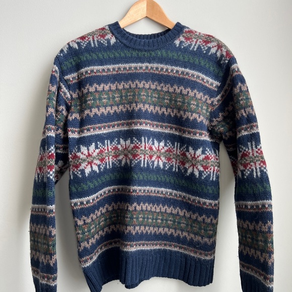 GAP vintage Wool Fair Isle Crewneck Sweater - Picture 2 of 6